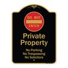 Signmission Designer Series-Private Property No Parking Trespassing Or Solicitors W/ Do, 24" x 18", BG-1824-9915 A-DES-BG-1824-9915